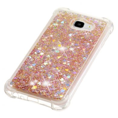 Силіконовий (TPU) чохол Deexe Liquid Glitter для Samsung Galaxy J4+ (J415), Gold