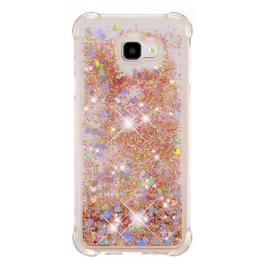 Силіконовий (TPU) чохол Deexe Liquid Glitter для Samsung Galaxy J4+ (J415), Gold
