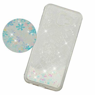 Силіконовий (TPU) чохол Deexe Liquid Glitter для Samsung Galaxy J6+ (J610) Dandelion and Birds