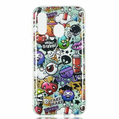 Силіконовий (TPU) чохол Deexe LumiCase для Samsung Galaxy A40 (А405) - Wow Brains