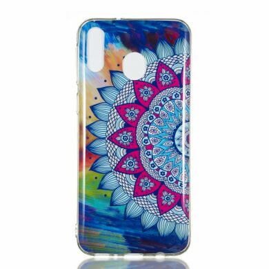 Силіконовий (TPU) чохол Deexe LumiCase для Samsung Galaxy M20 (M205) - Flower Pattern
