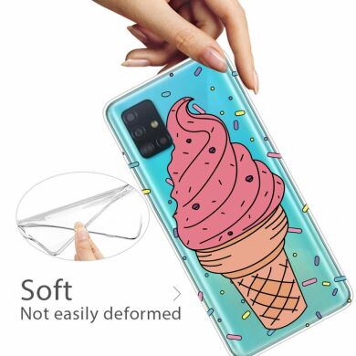 Силіконовий (TPU) чохол Deexe Pretty Glossy для Samsung Galaxy A31 (A315) - Red Ice Cream