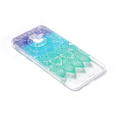 Силиконовый (TPU) чехол Deexe Pretty Glossy для Samsung Galaxy A6 2018 (A600) - Purple / Cyan Mandala