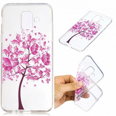 Силиконовый (TPU) чехол Deexe Pretty Glossy для Samsung Galaxy A6 2018 (A600) - Colorful Tree