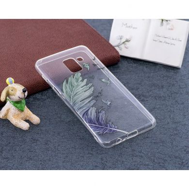 Силиконовый (TPU) чехол Deexe Pretty Glossy для Samsung Galaxy A8 (A530) - Feather