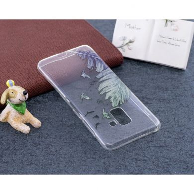 Силиконовый (TPU) чехол Deexe Pretty Glossy для Samsung Galaxy A8 (A530) - Feather