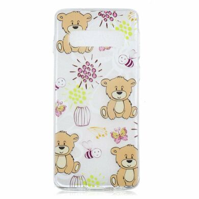 Силіконовий (TPU) чохол Deexe Pretty Glossy для Samsung Galaxy S10 (G973) - Bear
