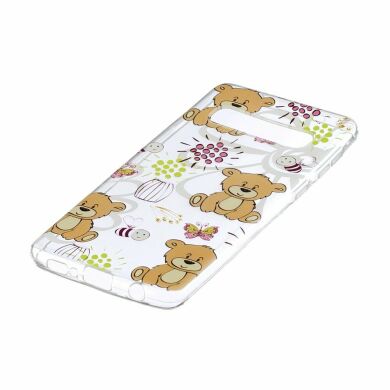 Силіконовий (TPU) чохол Deexe Pretty Glossy для Samsung Galaxy S10 (G973) - Bear