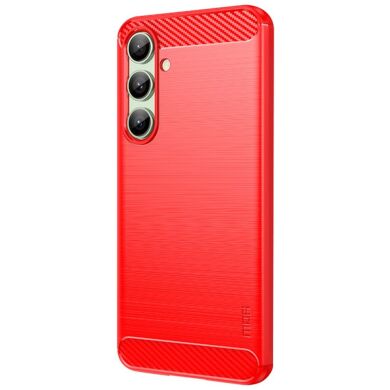 Силиконовый (TPU) чехол MOFI Carbon Fiber для Samsung Galaxy S24 FE (S721) - Red