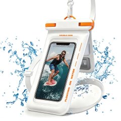 Влагозащитный чехол Deexe Aqua Shield для смартфонов диагональю до 7.5 дюймов - White