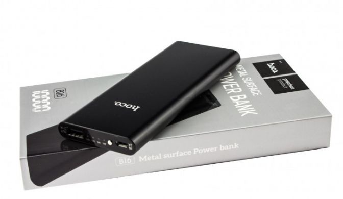 Зовнішній акумулятор HOCO B16 Metal 10000 mAh - Black