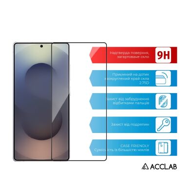 Защитное стекло ACCLAB Full Glue для Samsung Galaxy S25 Ultra (S938) - Black