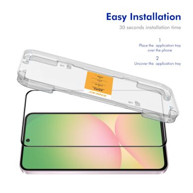 Захисне скло ENKAY Easy Install Full Glue для Samsung Galaxy A37 (A376) / Galaxy A57 (A576) - Black