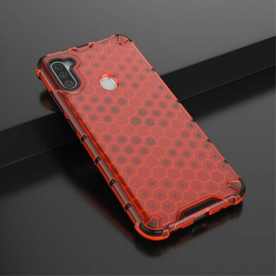 Защитный чехол Deexe Honeycomb Series для Samsung Galaxy A11 (A115) - Red