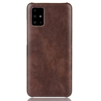 Защитный чехол Deexe Leather Back Cover для Samsung Galaxy M51 (M515) - Brown