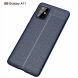 Захисний чохол Deexe Leather Cover для Samsung Galaxy A71 - Dark Blue
