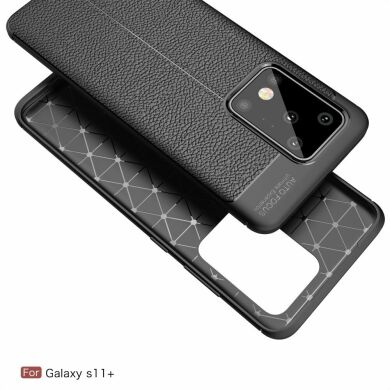 Защитный чехол Deexe Leather Cover для Samsung Galaxy S20 Ultra (G988) - Black