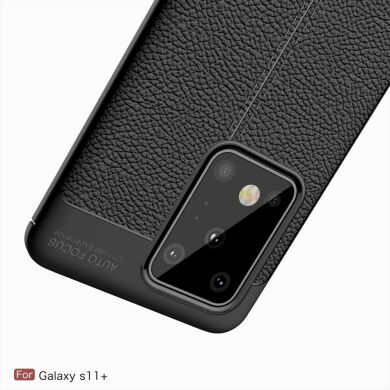 Защитный чехол Deexe Leather Cover для Samsung Galaxy S20 Ultra (G988) - Black