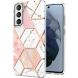 Защитный чехол Deexe Marble Pattern для Samsung Galaxy S21 FE (G990) - White / Pink. Фото 1 из 4