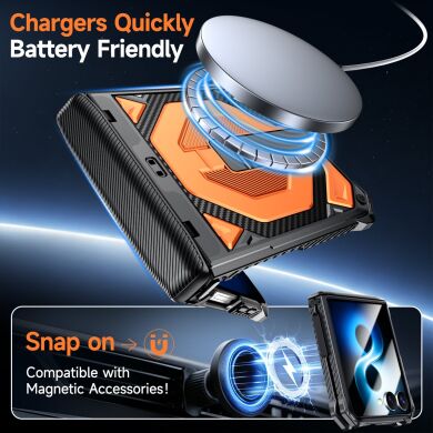 Защитный чехол Deexe Tank Stand для Samsung Galaxy Flip 8 - Orange