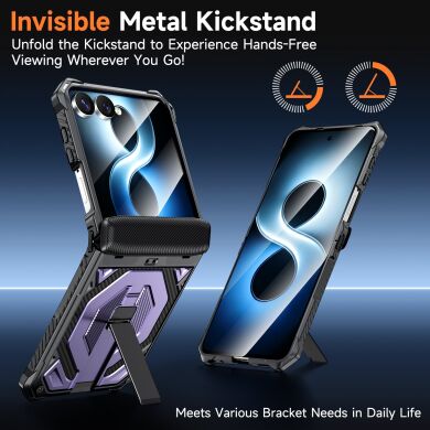 Защитный чехол Deexe Tank Stand для Samsung Galaxy Flip 8 - Orange