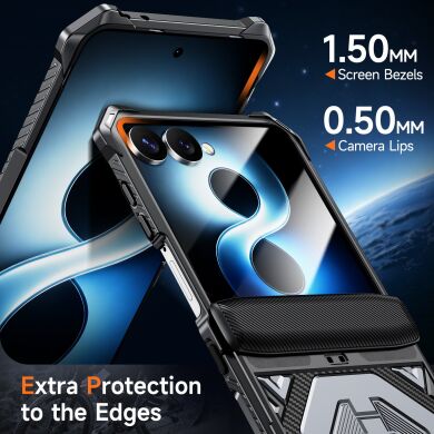 Защитный чехол Deexe Tank Stand для Samsung Galaxy Flip 8 - Orange