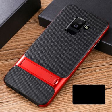 Защитный чехол ELEGANCE Grid Pattern для Samsung Galaxy A6+ 2018 (A605) - Red