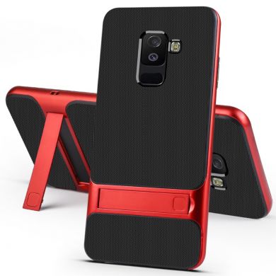 Защитный чехол ELEGANCE Grid Pattern для Samsung Galaxy A6+ 2018 (A605) - Red