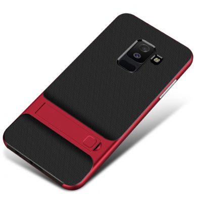 Защитный чехол ELEGANCE Grid Pattern для Samsung Galaxy A6+ 2018 (A605) - Red