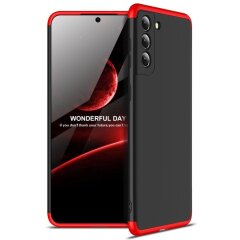 Защитный чехол GKK Double Dip Case для Samsung Galaxy S21 (G991) - Black / Red
