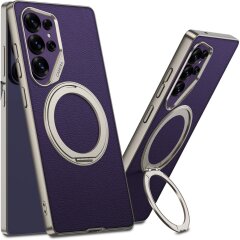 Защитный чехол GKK Leather MagSafe для Samsung Galaxy S26 Ultra (S948) - Purple
