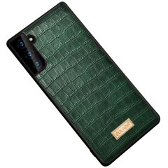 Защитный чехол SULADA Crocodile Style для Samsung Galaxy S22 Plus - Green