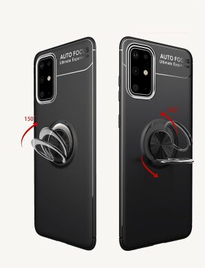 Защитный чехол UniCase Magnetic Ring для Samsung Galaxy A41 (A415) - Black / Red