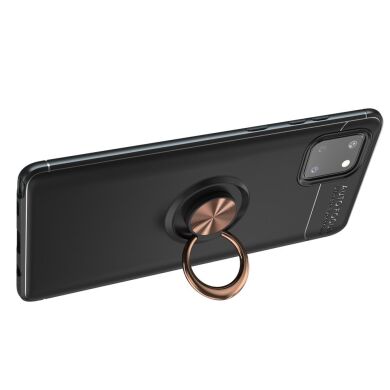 Захисний чохол UniCase Magnetic Ring для Samsung Galaxy Note 10 Lite (N770) - Black / Rose Gold