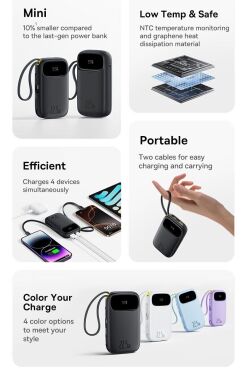Внешний аккумулятор Baseus EnerFill FC31 22.5W (20000mAh) + кабель Type-C + Lightning (PPQD3) - Cosmic Black