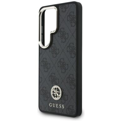 Чехол с ремешком Guess 4G Big Rhinestone Triangle Strap MagSafe для Samsung Galaxy S26 Ultra (S948) GUHMS26LP4G4DCSK - Black