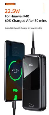 Зовнішній акумулятор Usams US-CD177 PB58 Dual QC + PD Digital Display 22.5W (20000mAh) - Black