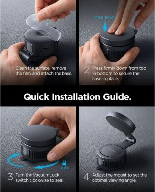Автомобильный держатель Spigen Adhesive Dashboard Car Mount (ACP11659) ACP11660 - Black