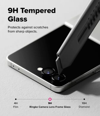 Комплект защитных стекол Ringke Camera Lens Frame Glass для Samsung Galaxy Flip 7 (8800293855927) - Black