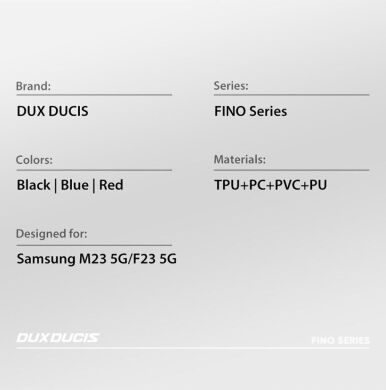 Захисний чохол DUX DUCIS FINO Series для Samsung Galaxy M23 (M236) - Blue