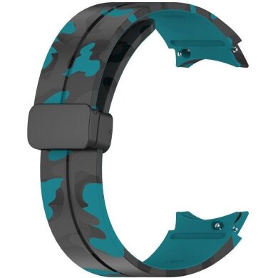 Ремешок Deexe Camo Silicone для Samsung Galaxy Watch 4 / 4 Classic / 5 / 5 Pro - Dark Blue