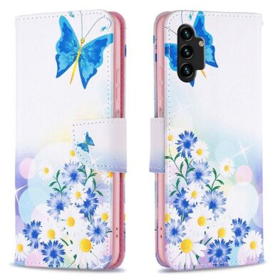 Чехол-книжка Deexe Color Wallet для Samsung Galaxy A13 (А135) - Butterfly and Flowers
