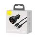 Автомобільний зарядний пристрій Baseus Superme PPS 100W + кабель Type-C to Type-C (1m) TZCCZX-01 - Black