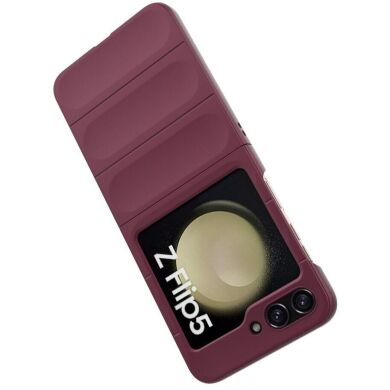 Защитный чехол Deexe Terra Case (FF) для Samsung Galaxy Flip 5 - Wine Red
