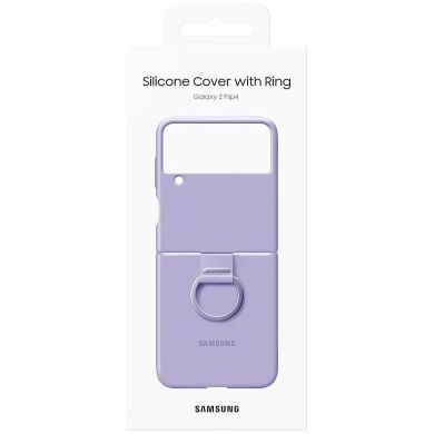 Захисний чохол Silicone Cover with Ring для Samsung Galaxy Flip 4 (EF-PF721TVEGUA) - Lavender