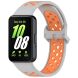 Ремешок Deexe Dot Color для Samsung Galaxy Fit 3 - Grey / Orange. Фото 1 из 7