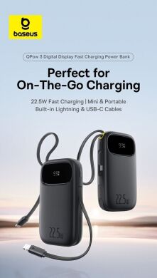 Внешний аккумулятор Baseus EnerFill FC31 22.5W (20000mAh) + кабель Type-C + Lightning (PPQD3) - Cosmic Black
