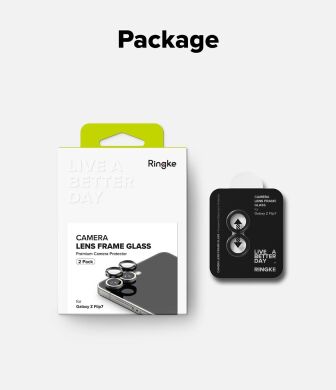 Комплект защитных стекол Ringke Camera Lens Frame Glass для Samsung Galaxy Flip 7 (8800293855927) - Black