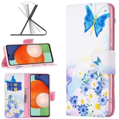 Чехол-книжка Deexe Color Wallet для Samsung Galaxy A13 (А135) - Butterfly and Flowers