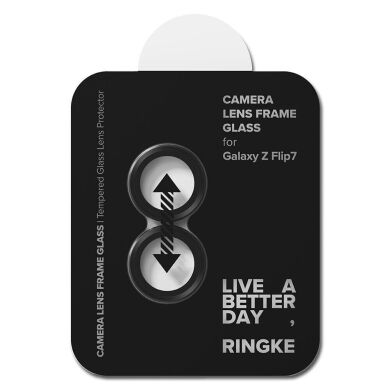 Комплект защитных стекол Ringke Camera Lens Frame Glass для Samsung Galaxy Flip 7 (8800293855927) - Black